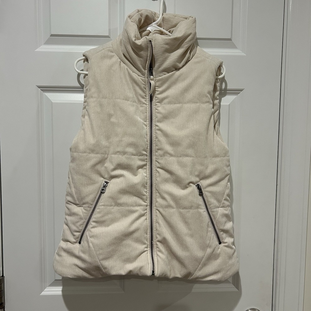 Dylan Velvet Western Full Zip Puffer Vest Women's Large Pinto Ranch Cozy EUC